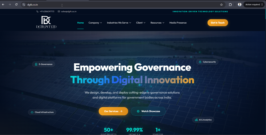 Digital Governance project interface